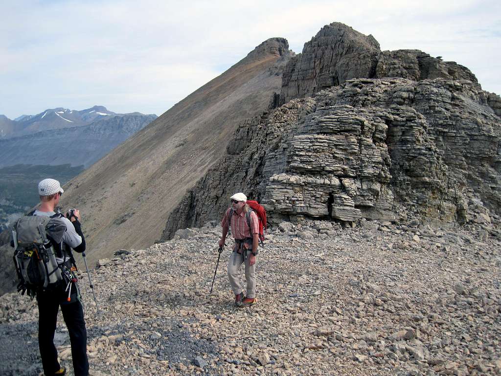 Boundary Peak as seen from the Boundary-Athabasca col
