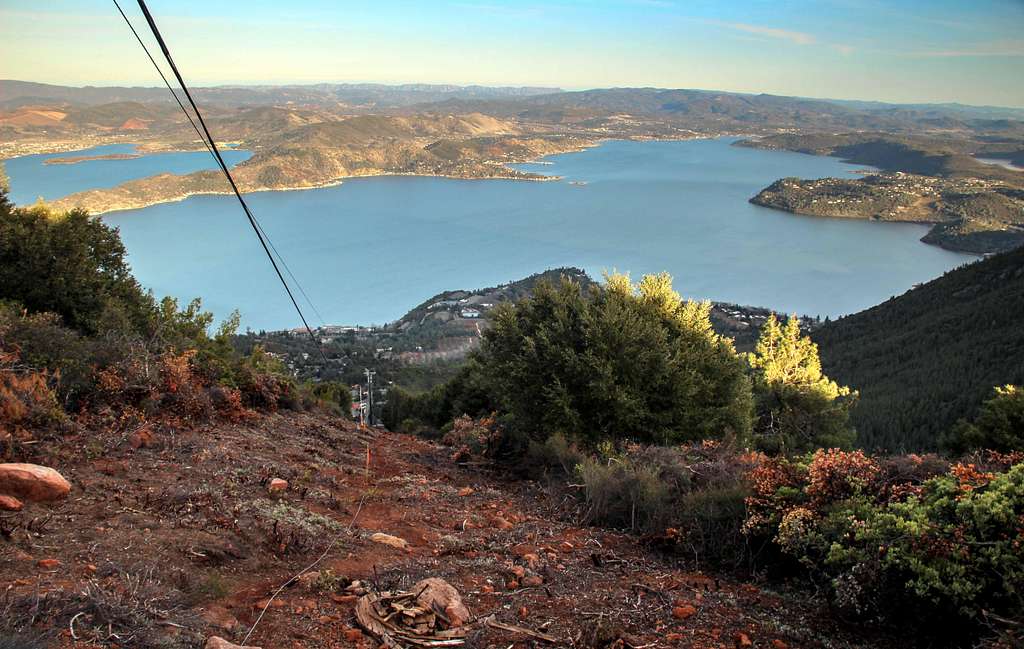 Looking down the power line easement from Buckingham Peak