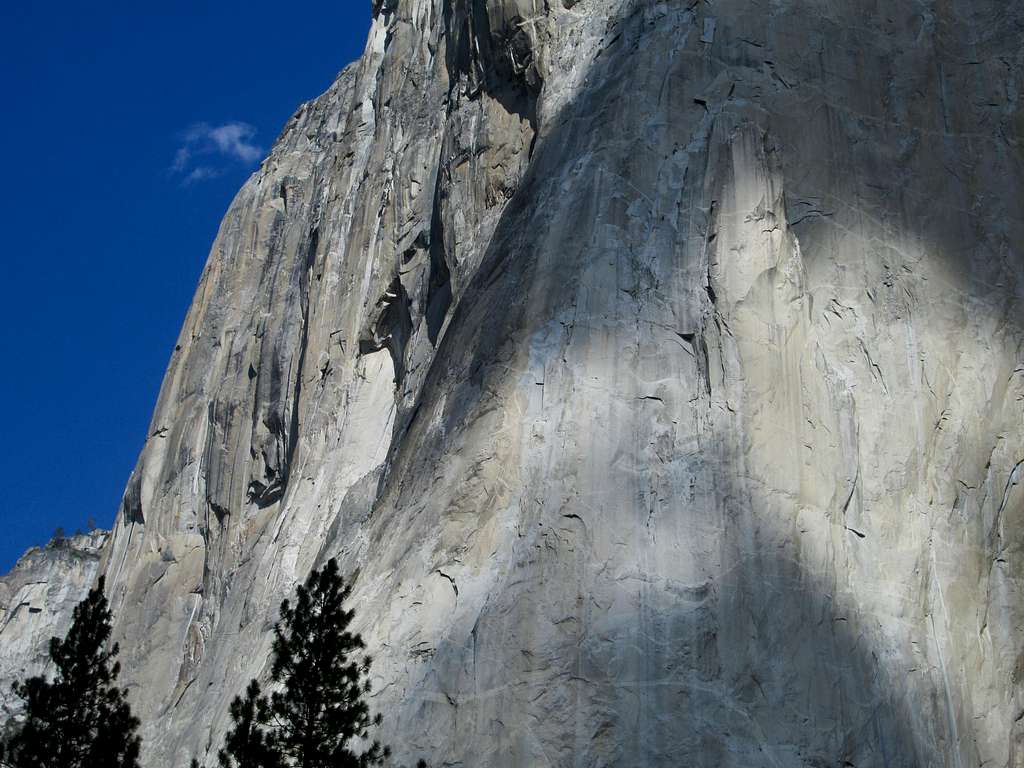 The massive monolith of El Capitan, Yosemite National Park