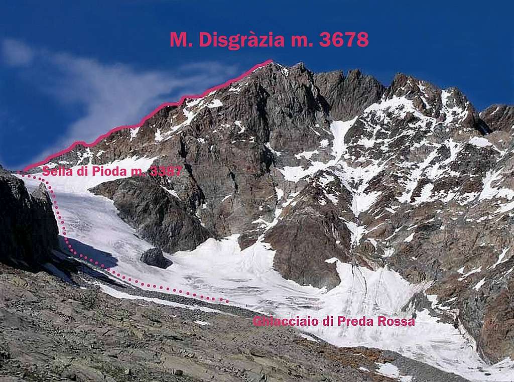 M. Disgrazia WNW Ridge topo