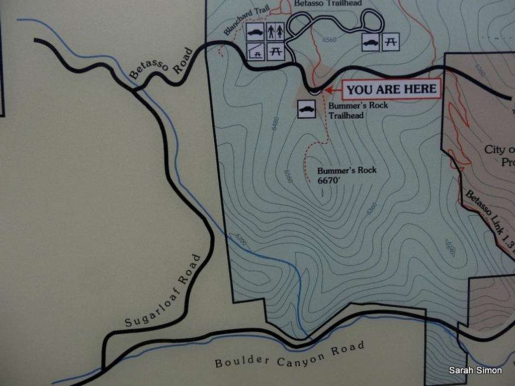 Bummers Rocks Route Map
