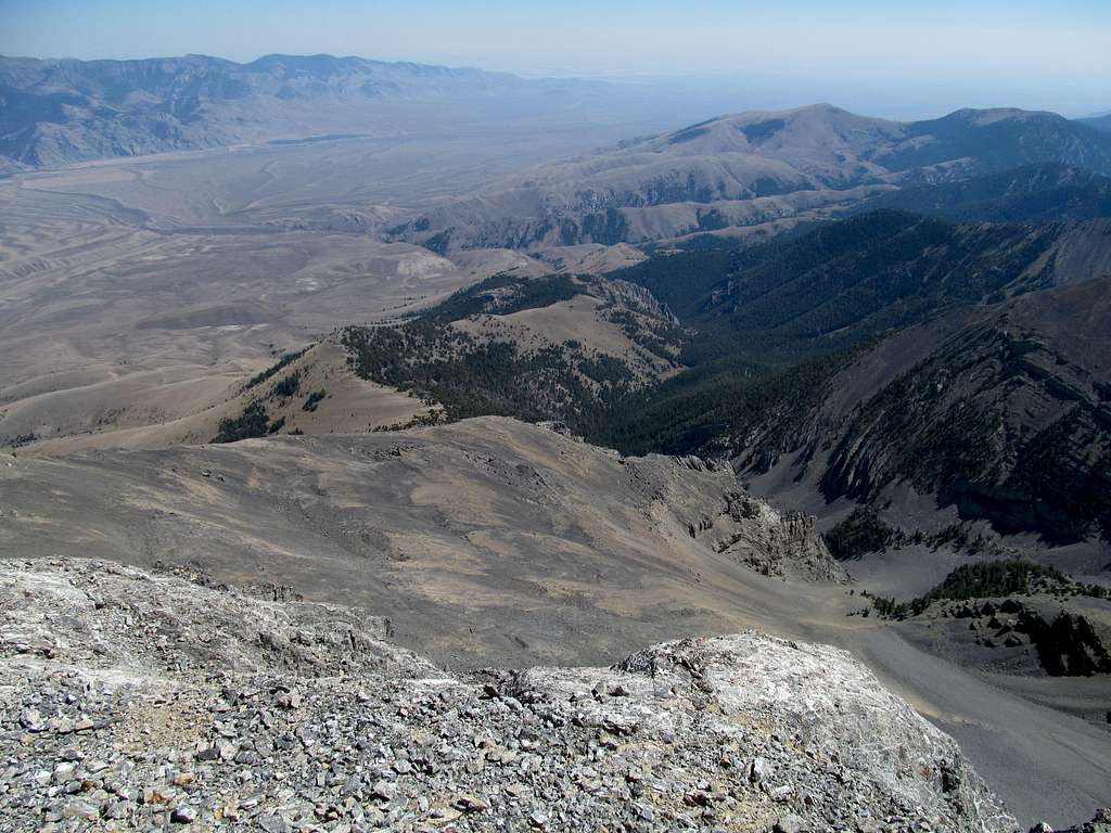 the valley during the descent