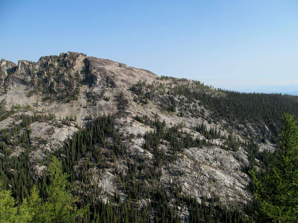 view north along Baker Ridge Ascent