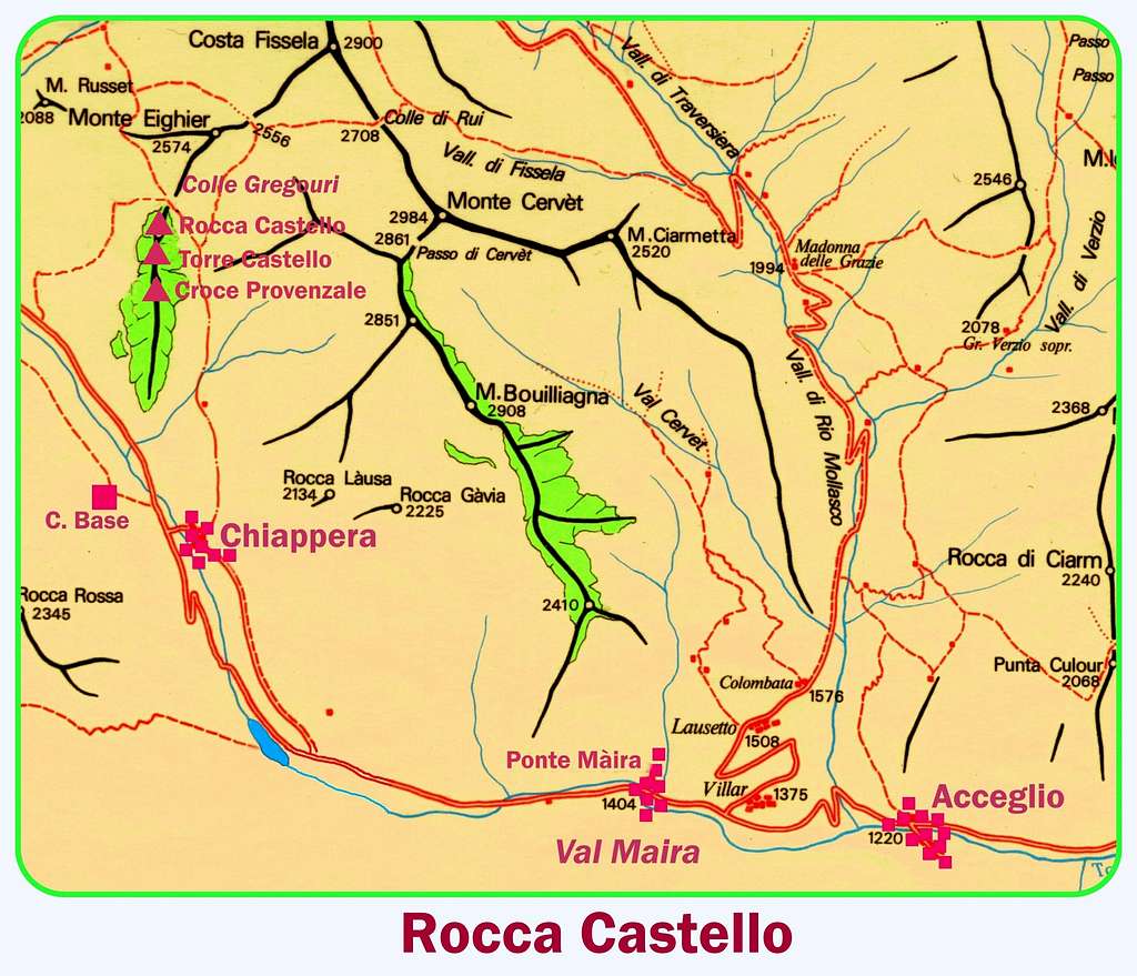 Rocca Castello map