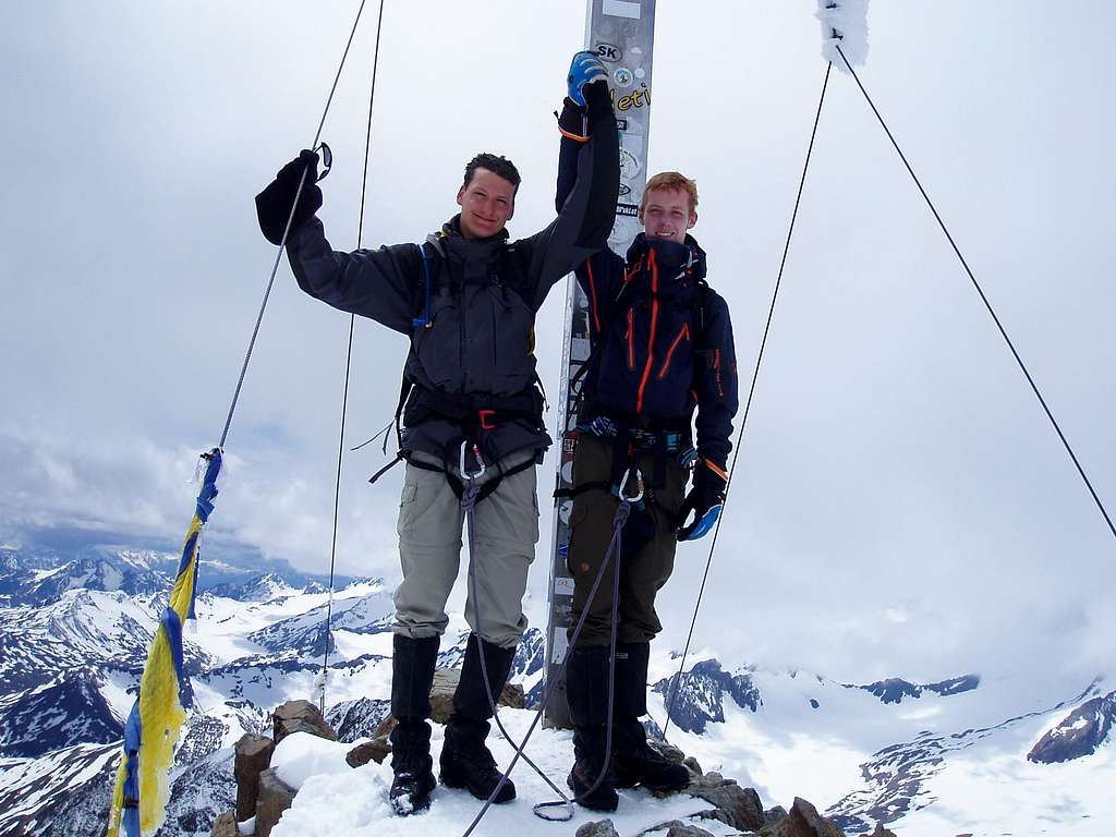 On top of the Wildspitze 3770m