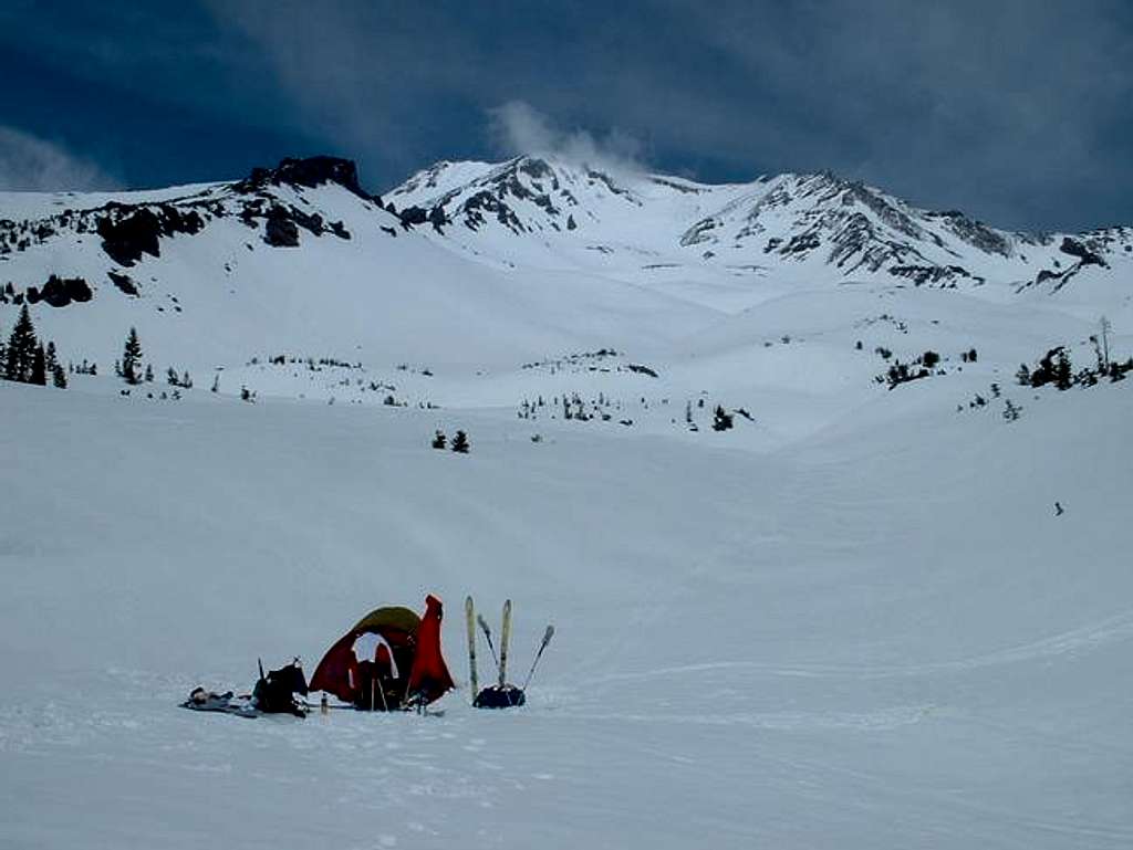 Avalanche gulch from our base...