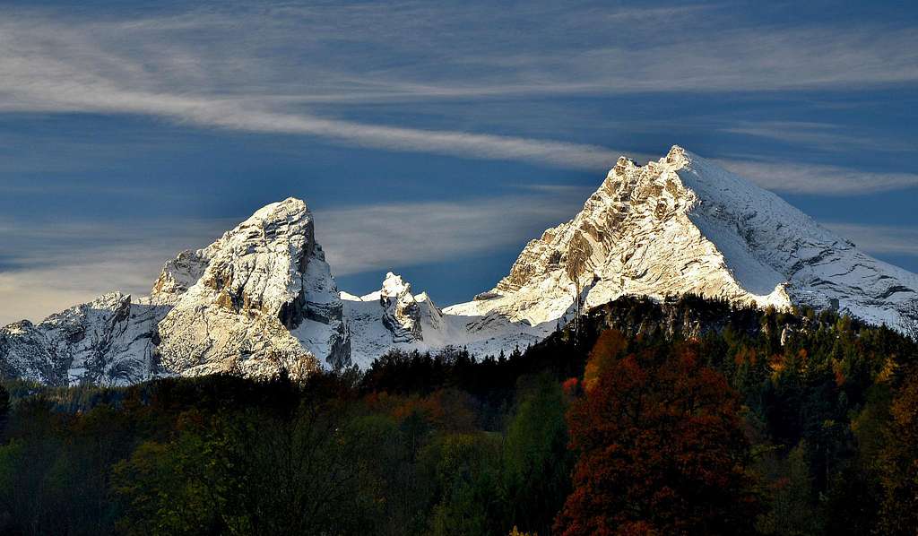 Watzmann in October snow