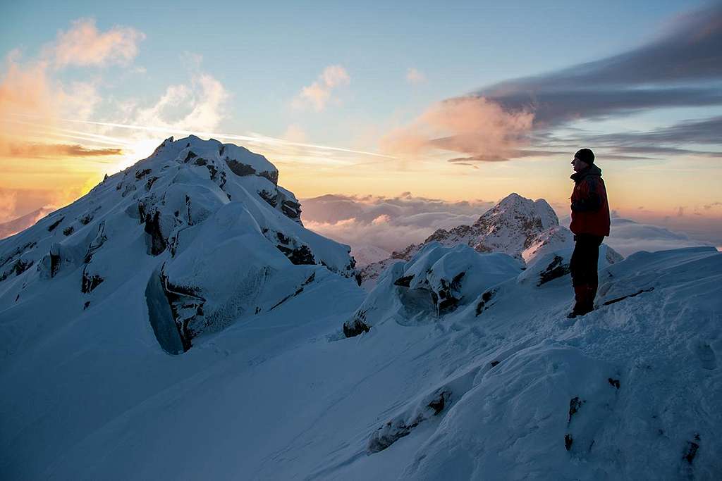 Kozi Wierch ridge at sunset
