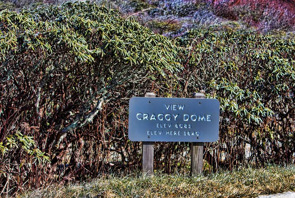 Craggy Dome elevation sign