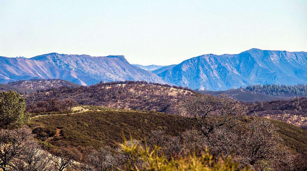 Glascock Mtn., Cache Creek Canyon and Fiske Peak from the northwest