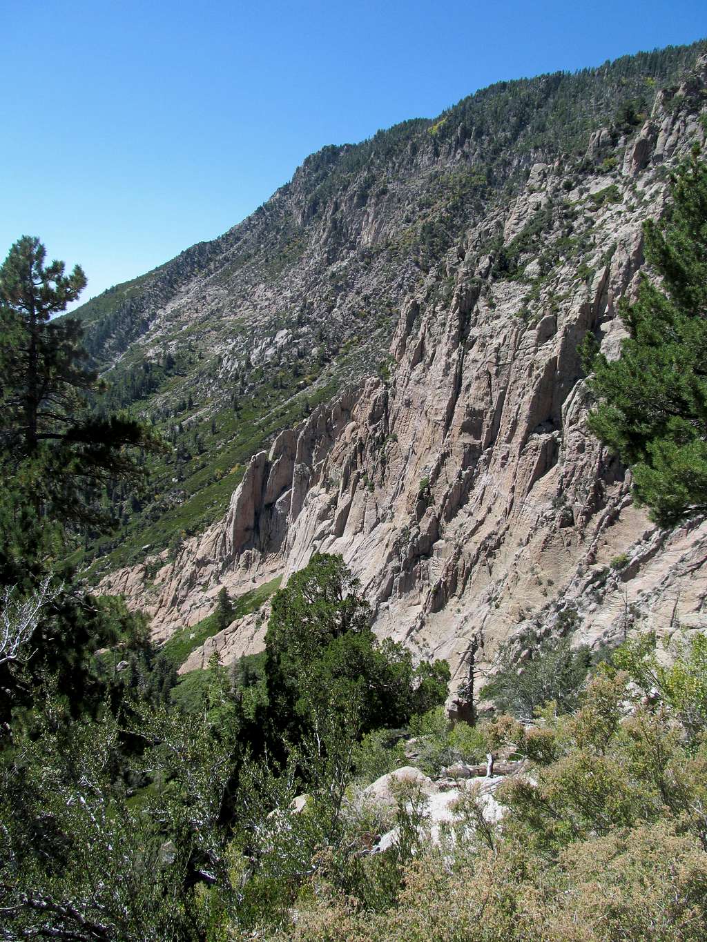 cliffs along descent