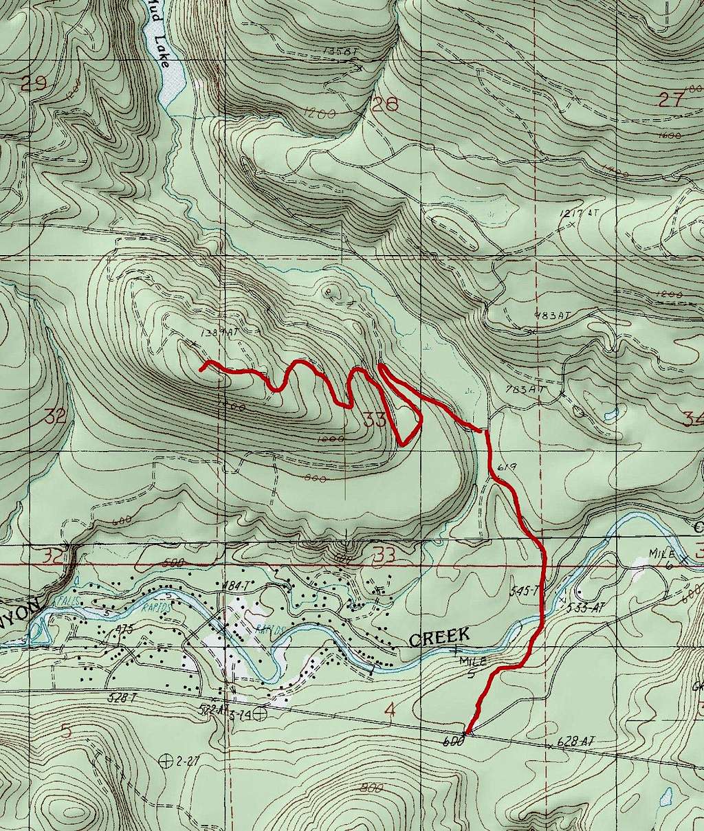 Miniature Mountain Route Map