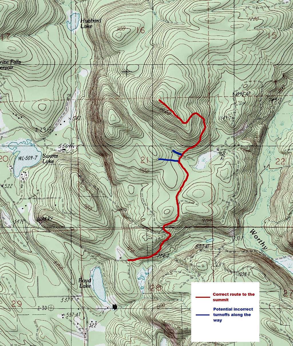 Chitwood Peak Map