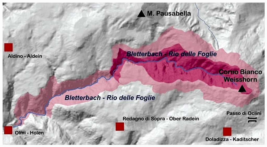 Bletterbach - Rio delle Foglie map