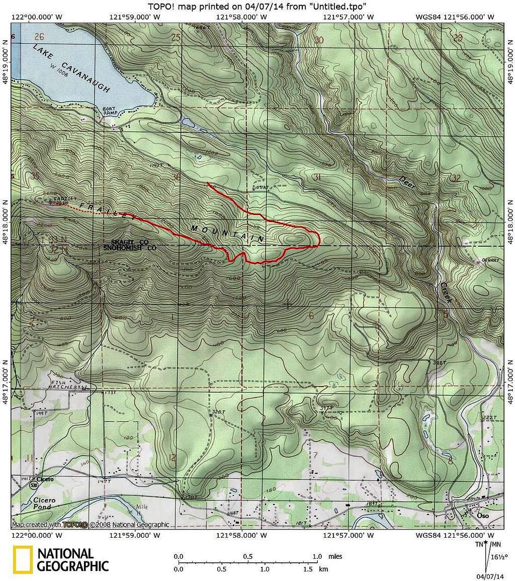 Frailey Mountain East Route