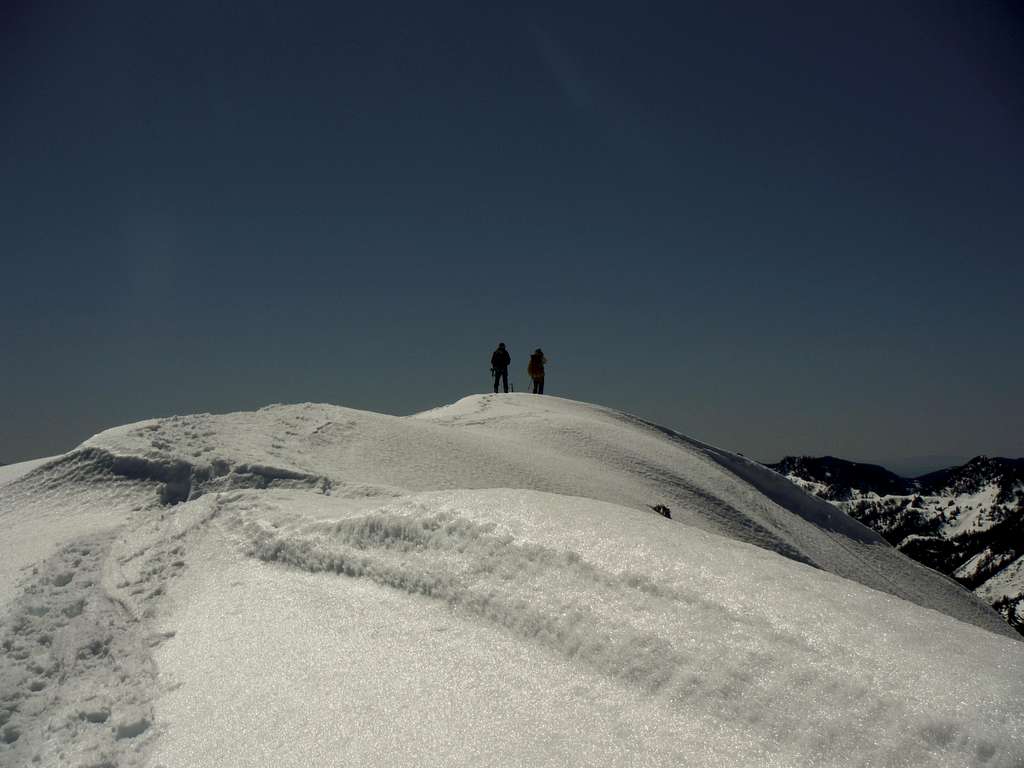 Standing on the false summit
