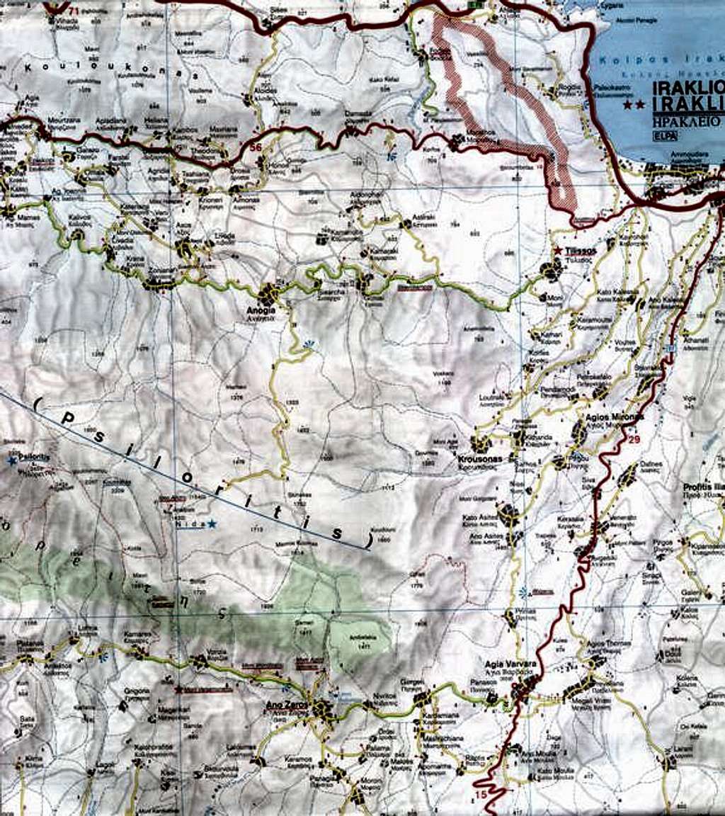 roadmap of Creta central...