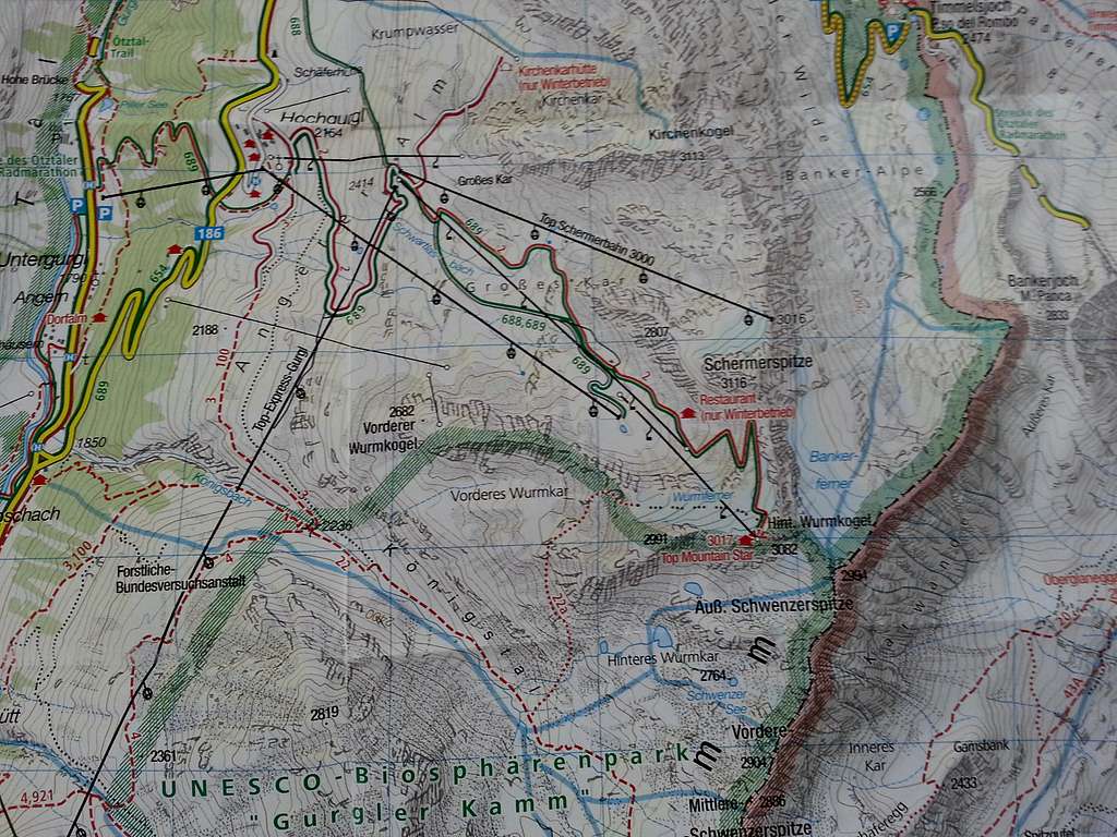 Route MAP Hinterer Wurmkogel