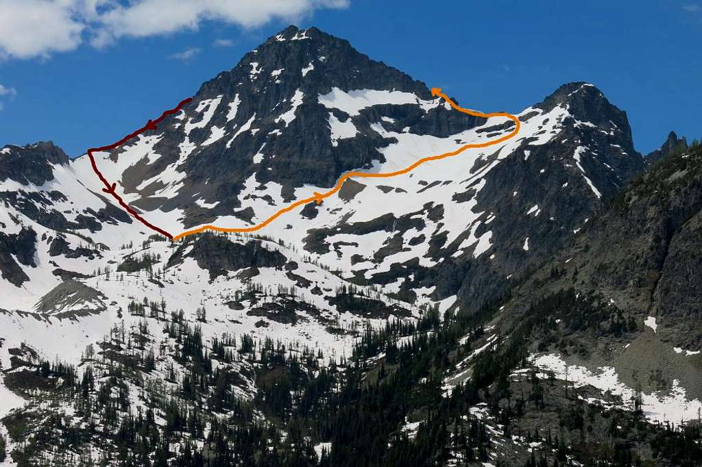 Black Peak Route up NE Ridge and down S Ridge