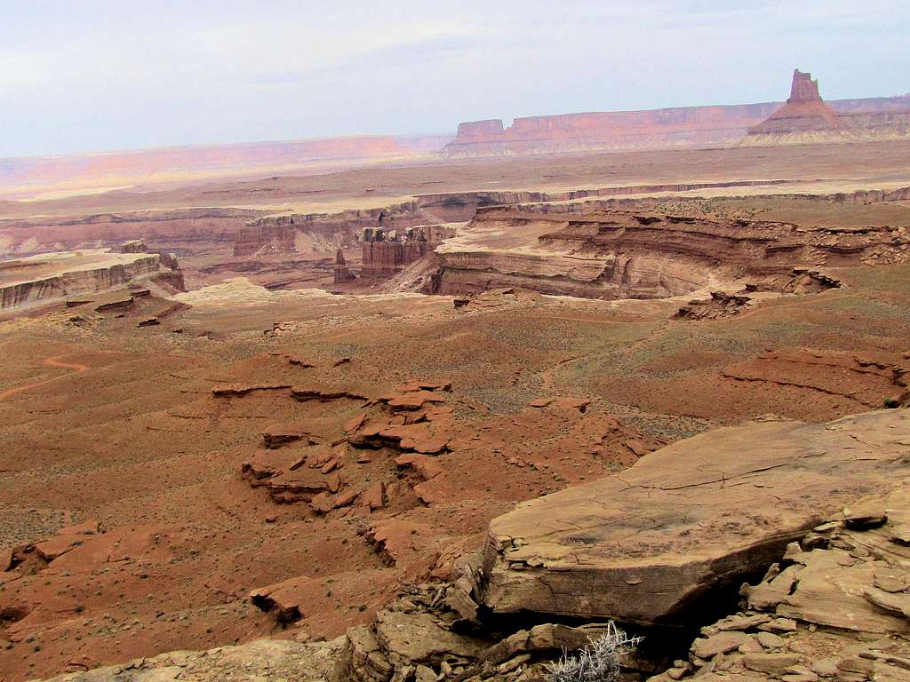 Candlestick Tower and white rimmed canyons