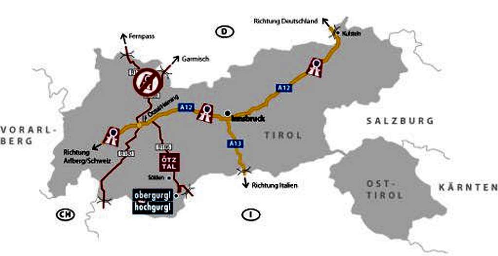 Route MAp Hochgurgl--> Wurmkogel