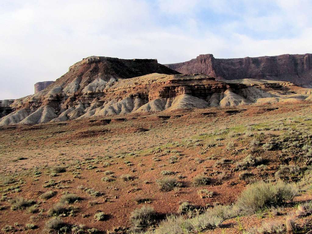West face of stone tower butte
