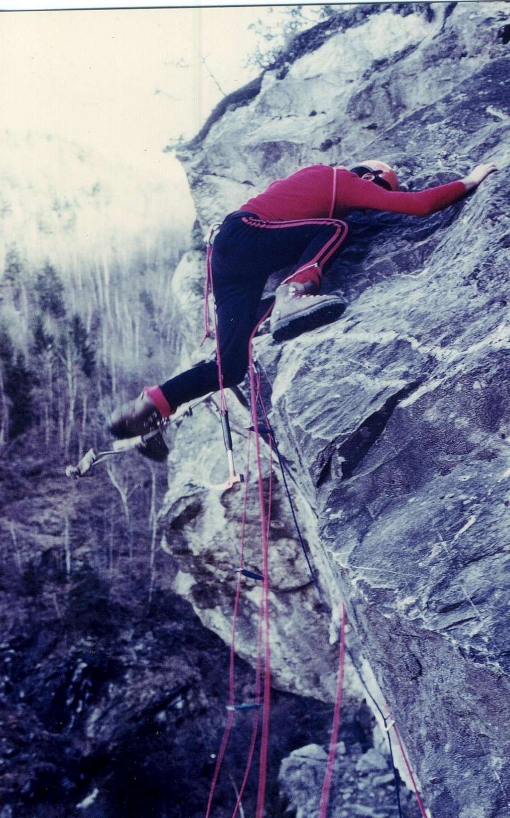 Old Climbing/3 Exit Out on slab from a small cliff 1978