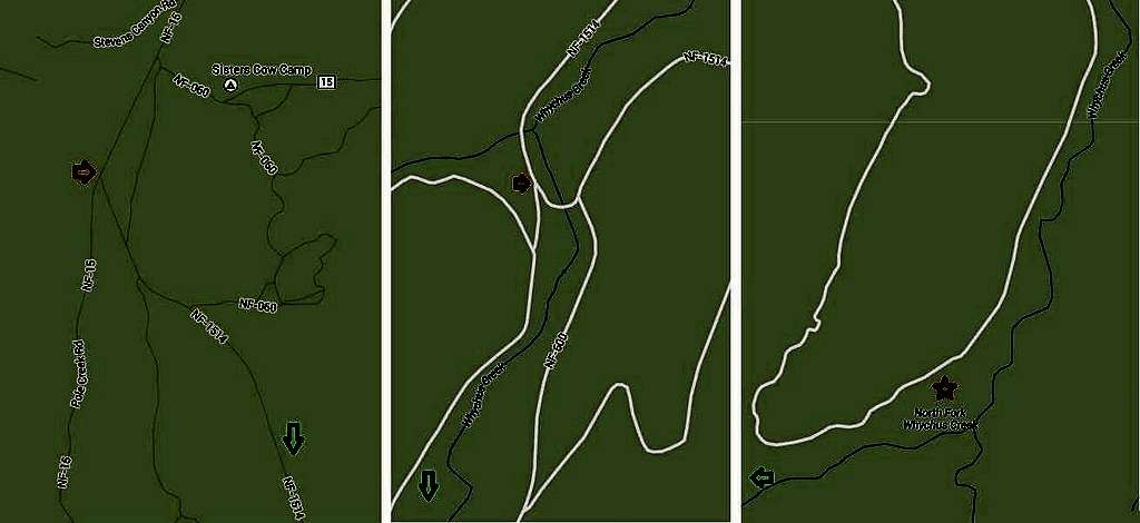 Wychus Creek Trailhead Map