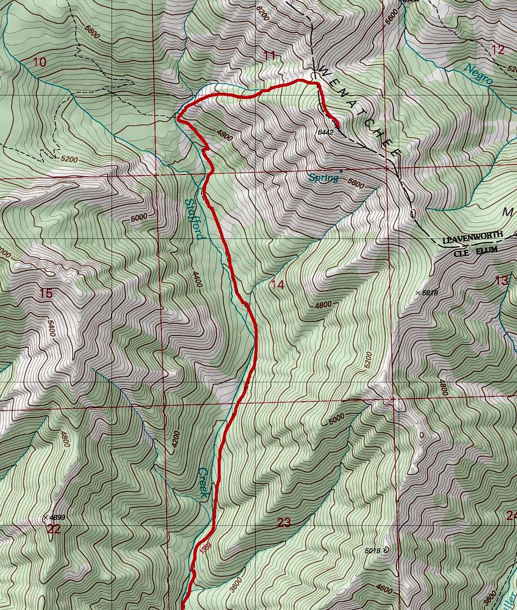 Map of the Route up Freedom