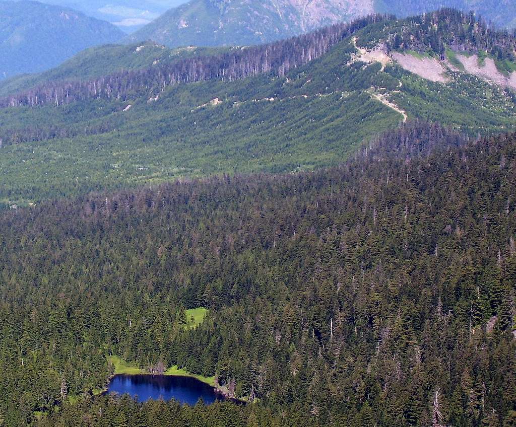 McGillicuddys Peak and Myrtle Lake from Mount Higgins