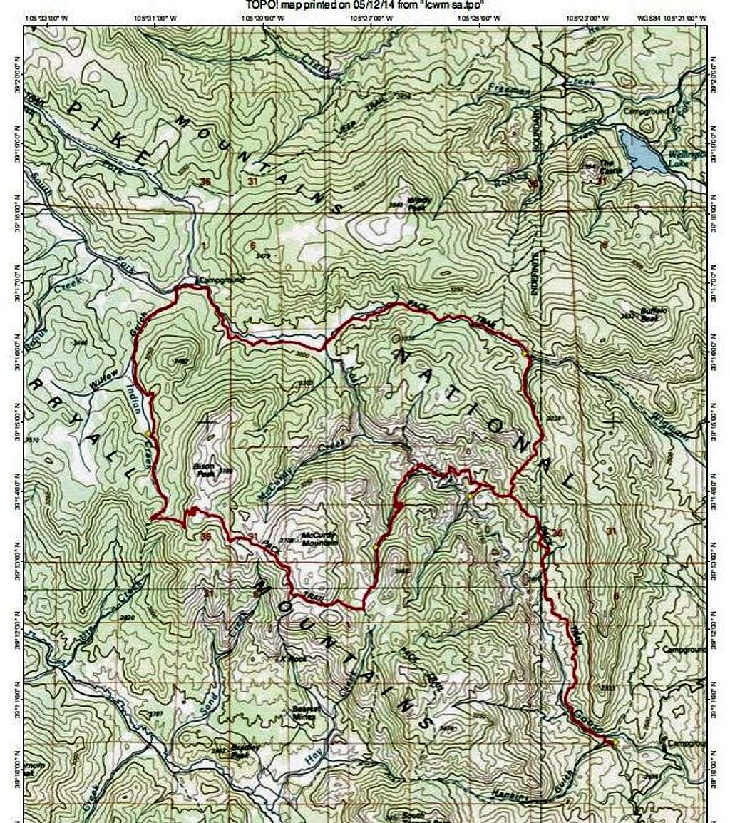 Lost Creek Wilderness Route