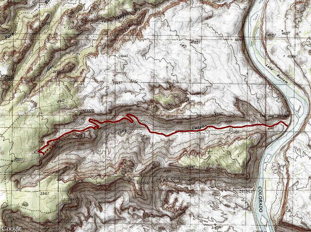 Long Canyon Map
