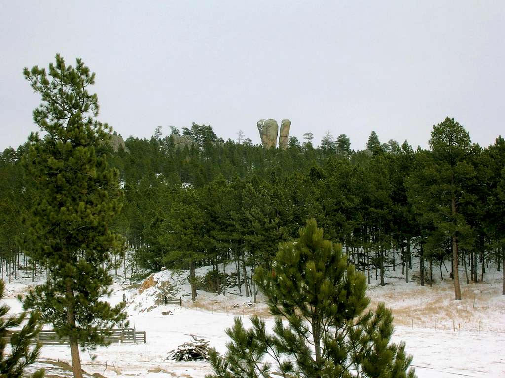 Highway View of Beecher Rock