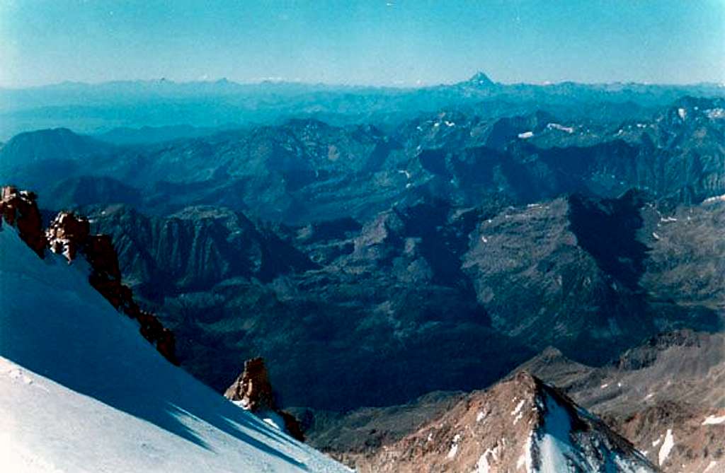 Viewing southwards from the route to Gran Paradiso summit.