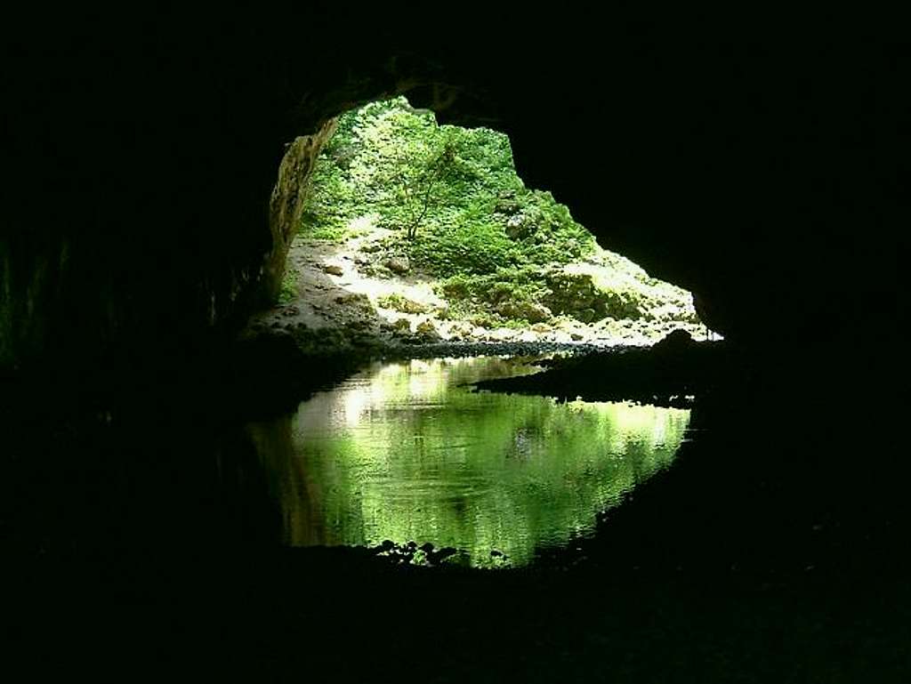 One of the many caves at...