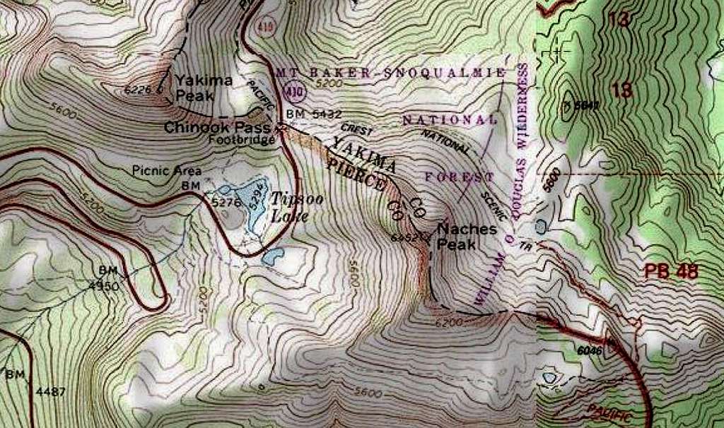 Naches Peak Map