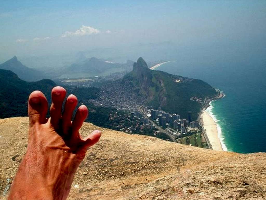 The foot and the mountain!...