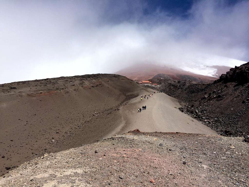 On the path to the refugio.