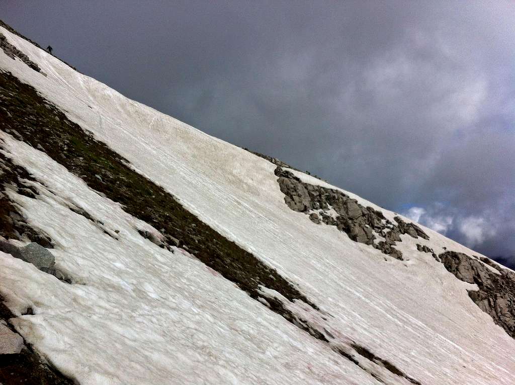 Snow-covered ridge