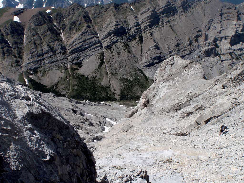 View down gully