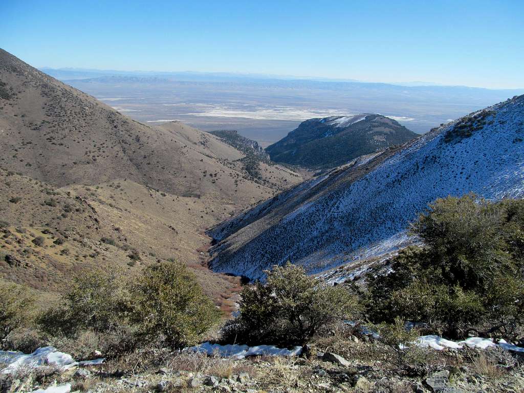 views east along the route