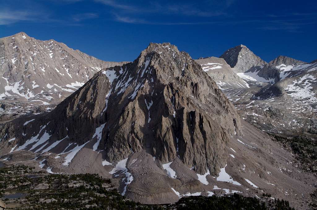 Mount Keith, Center Peak and Junction Peak from the lower slopes of University Peak