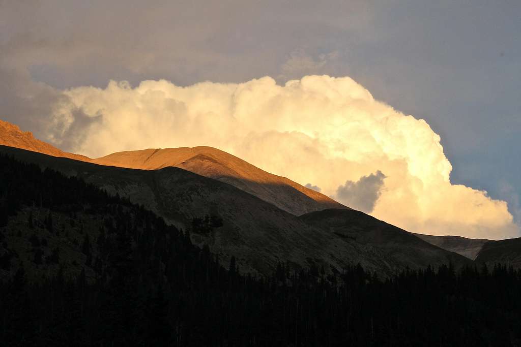 Clouds over Antero's lower point