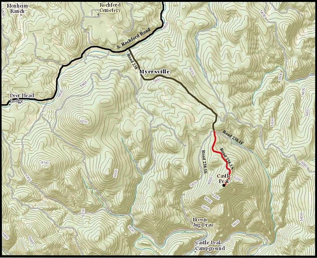 Castle Peak Trail Map
