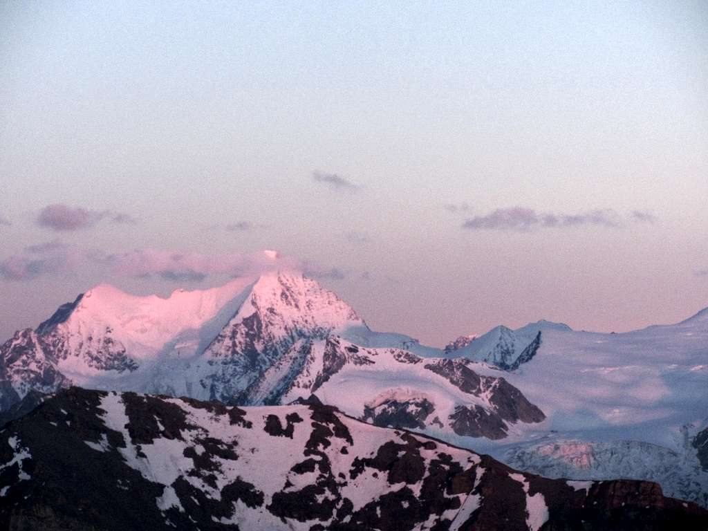 Ober Gabelhorn at sunset