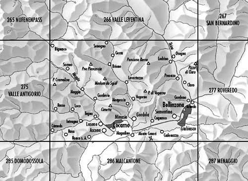 Bundes Landkarte (BLT) 276: Verzasca-Locarno-Bellinzona