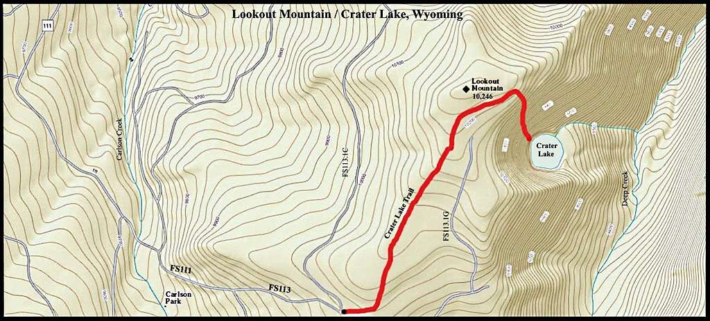 Lookout Mountain Route Map