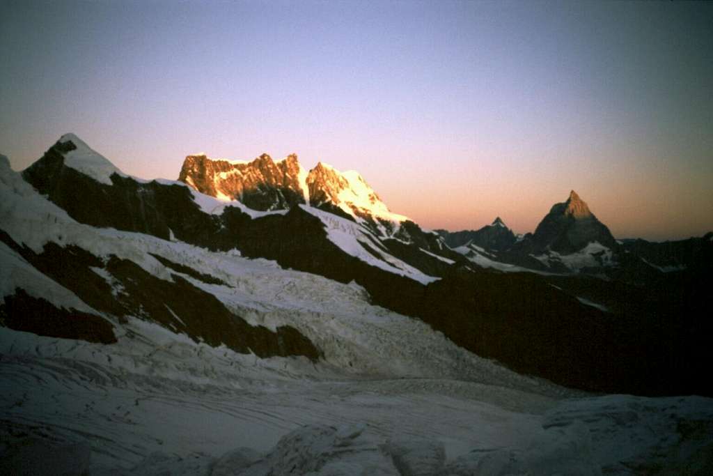 Pollux - Breithorn - Dent d'Hérens - Matterhorn