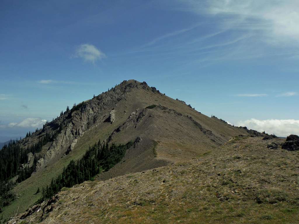 The final summit ridge to Tyler Peak