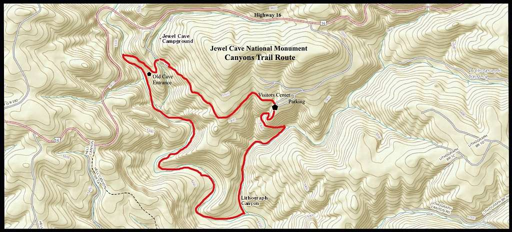 Canyons Trail Map